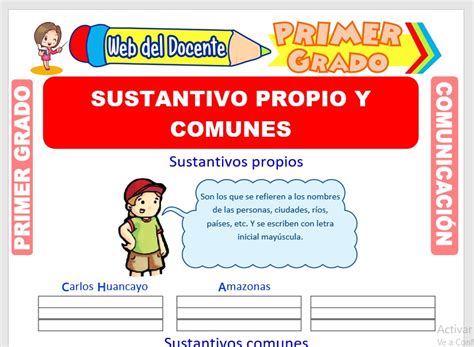 Ficha Interactiva De Sustantivos Propios Y Comunes Para 3ro Kulturaupice