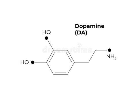 Dopamine Structure Stock Vector Illustration Of Molecule