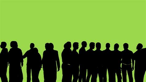 People Silhouettes Green Screen Background Youtube