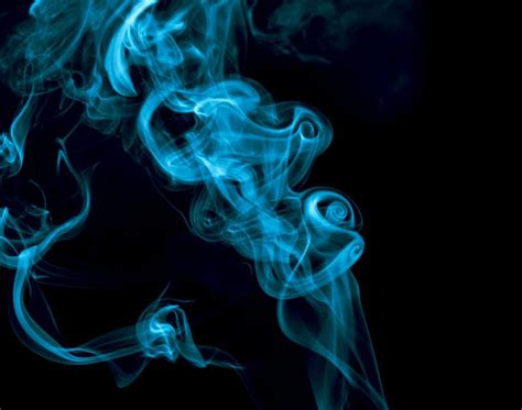 Swirls Of Blue Smoke Free Stock Photo By 2happy On
