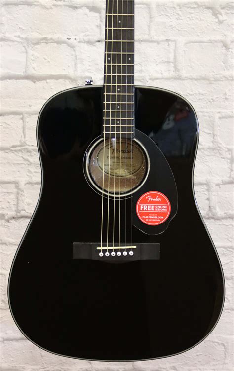 Fender Cd 60s Solid Top Dreadnought Acoustic Guitar Black White Smudges On Ne 885978797172 Ebay