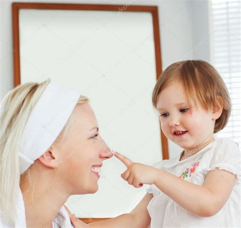 Beautiful Mother Taking Care Of Her Child — Stock Photo