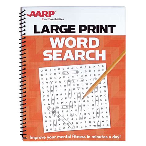 Aarp Large Print Word Search Word Search Games Easy Comforts