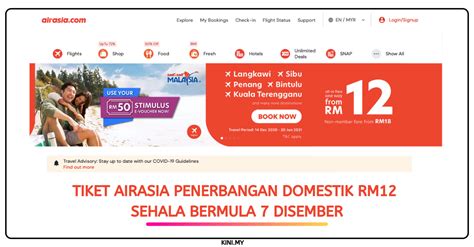 Sementara pelanggan yang memilih tukar nilai tiket penerbangan ke akun kredit, berlaku selama 365 hari untuk pembelian tiket berikutnya. Tiket AirAsia Penerbangan Domestik RM12 Sehala Bermula 7 ...