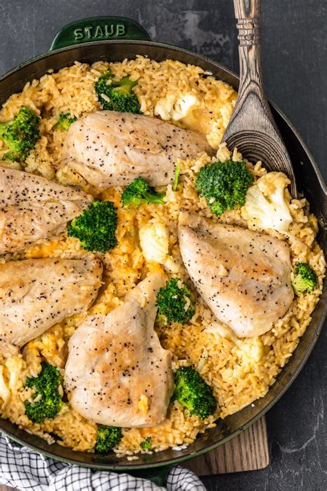 One Pot Cheesy Chicken and Rice is our GO TO simple ...