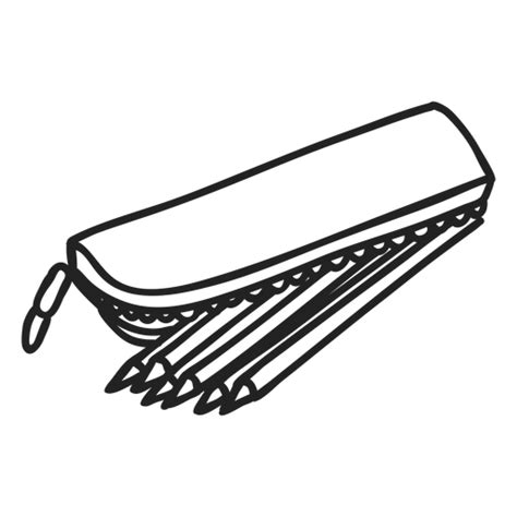 Pencil Case Doodle Transparent Png And Svg Vector File