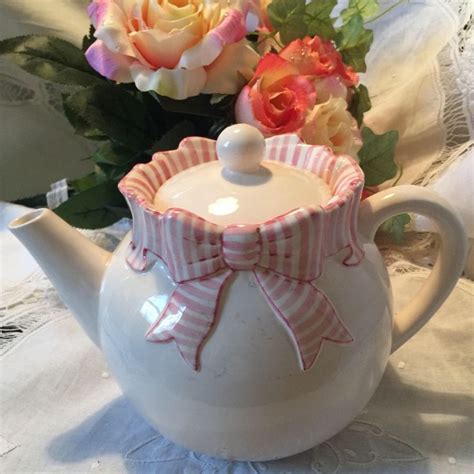 From bakeware to kettles, cast iron to pots and pans — there are a multitude of kitchenware options from which to choose. Vintage Teapot Haldon Group Pink and White Pink Ribbon ...