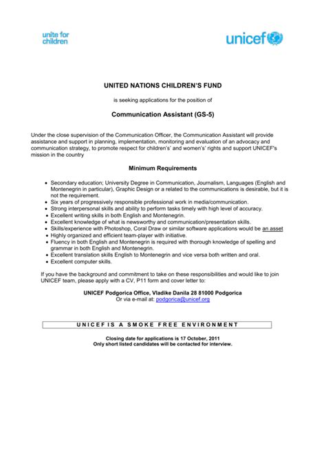 12 Unicef Job Application Cover Letter Simple Cover Letter