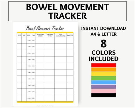 Bowel Movement Chart Template