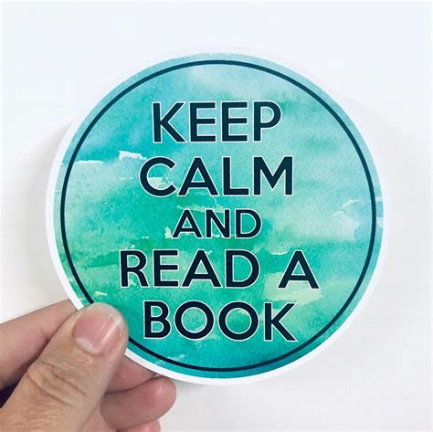 Keep Calm And Read A Book Vinyl Sticker Etsy
