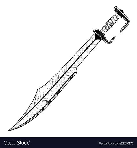Spartan Sword Drawing