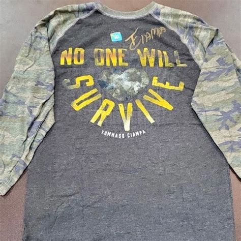 Tommaso Ciampa Signed No One Will Survive 34 Sleeve Raglan Shirt