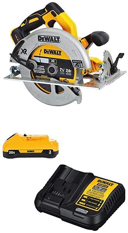 Dewalt 20v Max 7 14 Inch Circular Saw With Battery Pack And Charger Kit