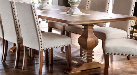 Not only is it protective, but it also adds style to the space. Macapa Oak Rectangular Dining Table, CM3441T-TABLE ...