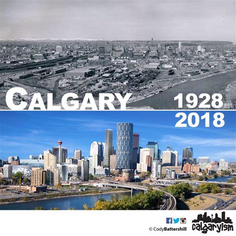 History Of Calgary Then And Now 1928 Vs 2018