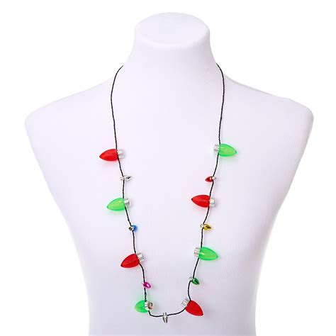 Light Up Bulb Christmas Necklace Claires