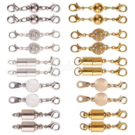 Shop Sunnyclue 20pcs 5 Styles Magnetic Lobster Clasps Rhinestone Ball