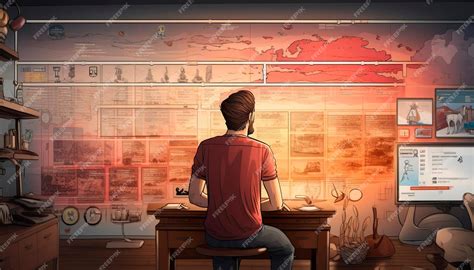 Premium AI Image | startup founder drawing a timeline of their company