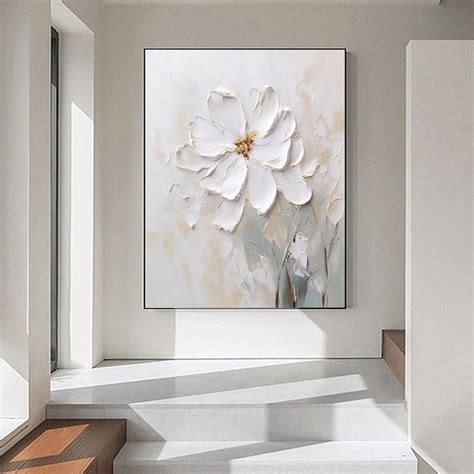 Large Original Flower Oil Painting On Canvas3d Flower Etsy
