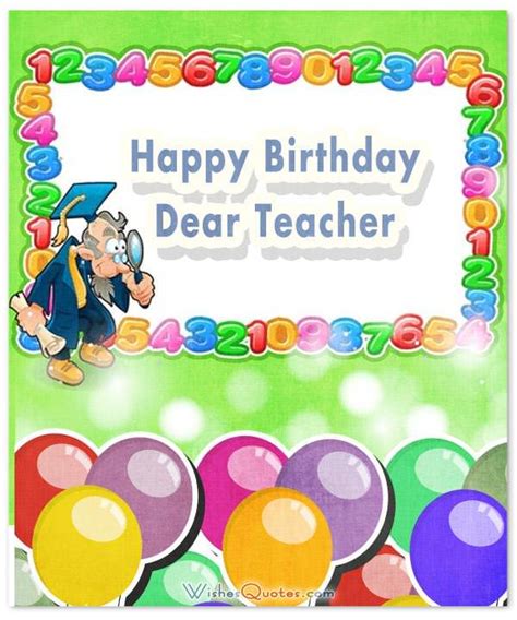 Are you looking for birthday card for teacher printable? Birthday Wishes for Teacher
