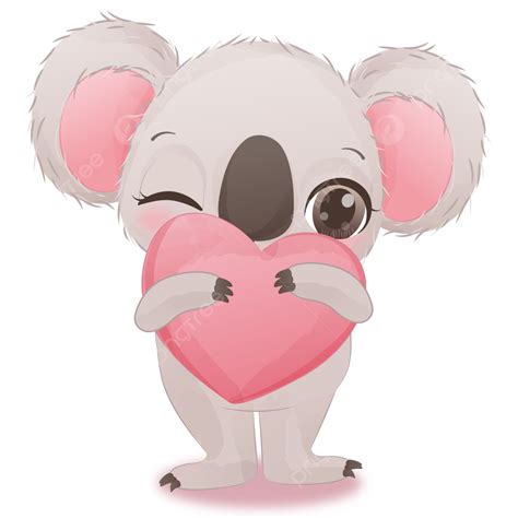 Adorable Illustration Vector Art Png Adorable Little Koala