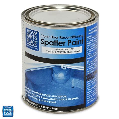 Gm Cars Trunk Gray Black Splatter Paint Professional Quality Quart