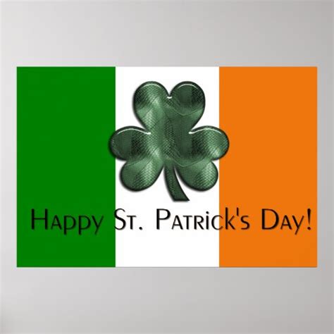 Irish Flag Happy St Patricks Day Print Zazzle