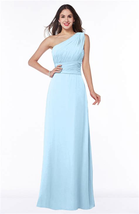 Plus, blue bridesmaid dresses look simply fantastic! Ice Blue Bridesmaid Dress - Elegant A-line Asymmetric ...