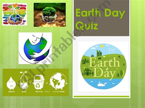 Take this quiz to find out how green you are. ESL - English PowerPoints: Earth day quiz