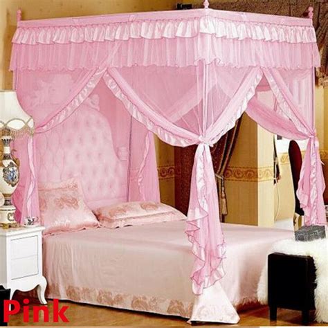 Make sure that you are happy with the position of the bed before going any further with fitting the mosquito net canopy. Mosquito Net Bed Canopy-lace Luxury 4 Corner Square ...