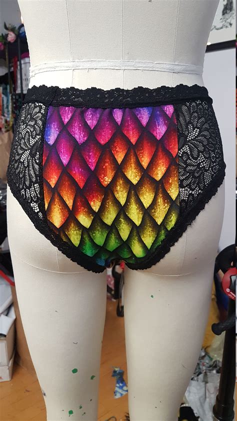 Rainbow Scale Dragonscale Underwear Gay Dragon Panties Etsy