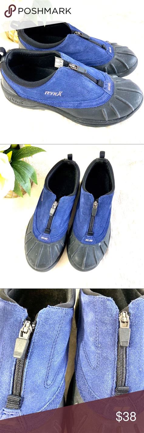 Ryka Suede Water Resistant Duck Zip Slip On Shoes Slip