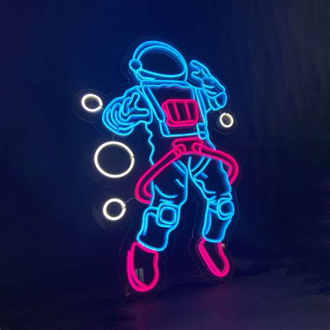 Astronaut Led Neon Sign Neon Sign Art For Home Neon Wall Etsy