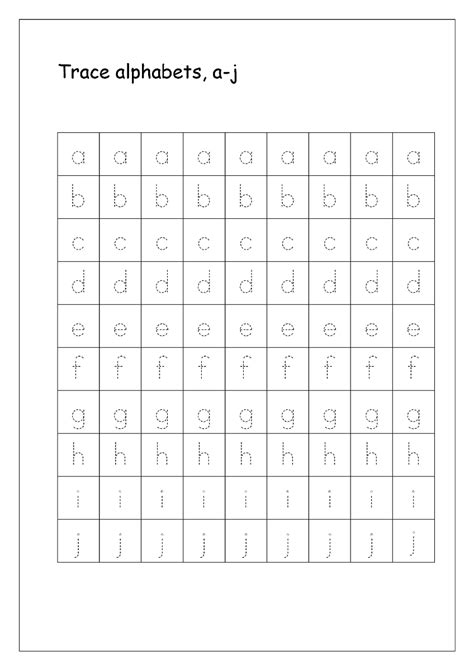 It features a series of tracing games to help kids recognize letter shapes, associate them with phonic sounds, and put their alphabet knowledge to use in fun matching exercises. Alphabet Tracing Sheets | Activity Shelter