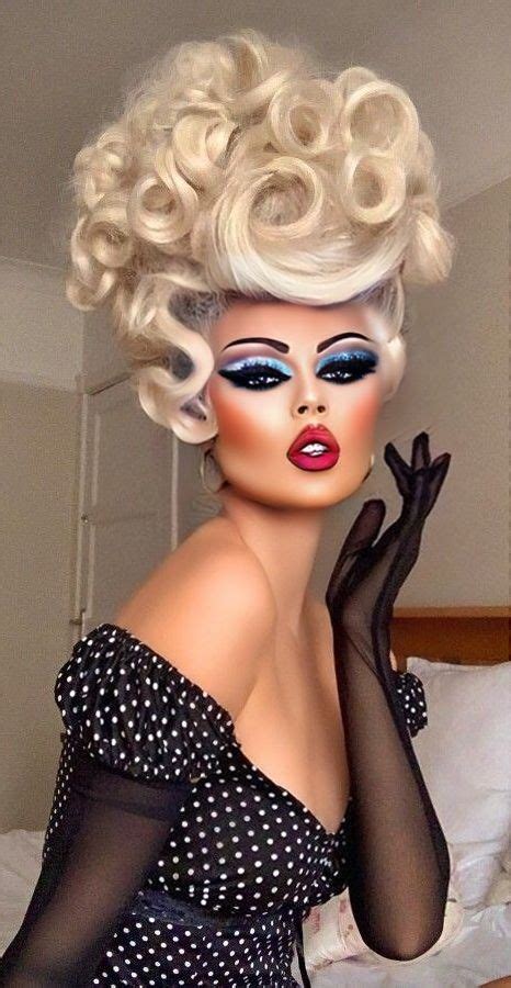 bold makeup looks gorgeous makeup drag queen outfits drag queen costumes burlesque hair