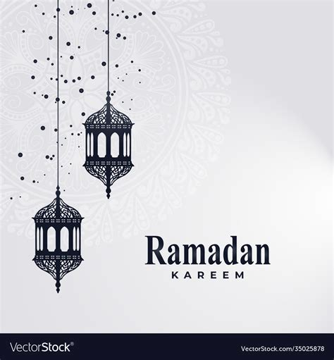 Ramadan Kareem Greeting Card Template Royalty Free Vector