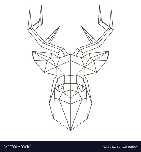 Polygonal Head Of Deer Royalty Free Vector Image