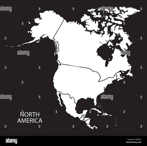 Mapa Negro De América Del Norte Fotos E Imágenes De Stock Alamy