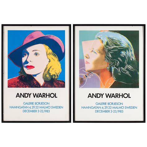 Warhol Exhibition Poster Andy Warhol Ingrid Bergman Poster Warhol Art