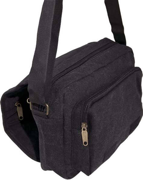 Unisex Canvas Messenger Style Shoulder Cross Body Travel Bag Black Green Brown Ebay