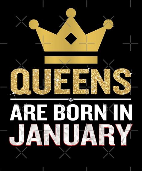 Queens Are Born In January Funny Quote Birthday T By