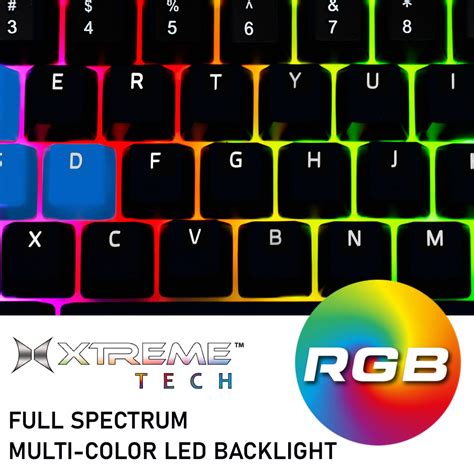 Gaming Keyboard With Multi Color Led Backlight Xtreme Cables