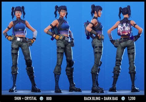 Nesbreaksfor some reason cheap skins are the sweatiest. Crystal + Dark Bag (simple combo) 2,000 V-Bucks Total ...
