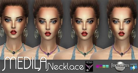 Medila Necklace Node And Pearl Choker At Jomsims Creations Sims 4 Updates