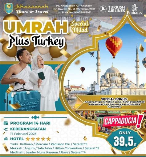 Paket Umroh Plus Turki 2023 Khazzanah Tour