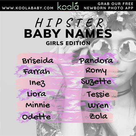 List Of Hipster Baby Names Girls Edition In 2021 Hipster Baby Names