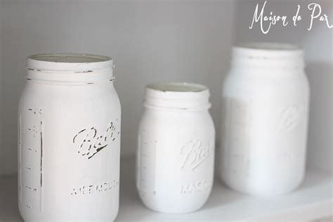 Chalk Painted Mason Jar Tutorial Maison De Pax Mason Jars Diy And