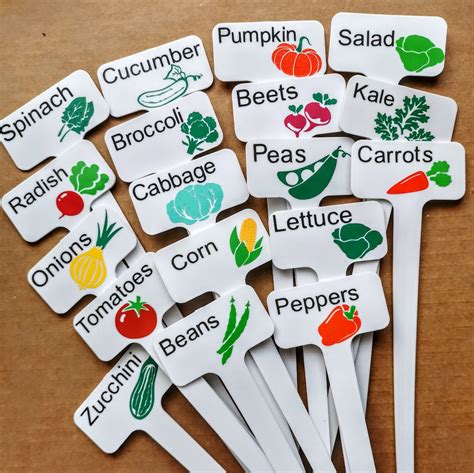 Vegetables Plant Labels Plant Markers Plastic Labels Nursery Labels Plant Tags Garden