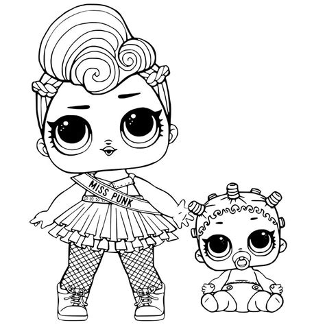 Choose from our diverse categories like cartoon coloring pages, disney coloring pages to animal coloring sheets, everything your kids want to colour you. Nices Miss Punk and Baby Lol Doll Coloring Pages Printable ...