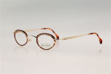 Marc O Polo By Metzler 3384 847 Vintage 90s Gold And Etsy Vintage Eyeglasses Frames Oval